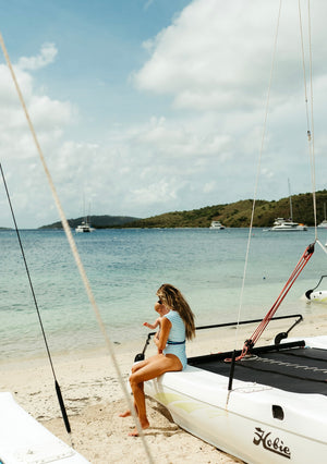 BEYC X LAINSNOW-Zip Tide One Piece- Yacht Club