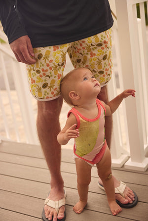 Lainsnow X The Last Mango- Men’s Sunset Beach Broadshorts- Tiki Bar