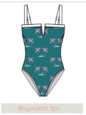 PREORDER: Lainsnow x Last Mango: Baywatch One Piece - Permanent Vacation Teal