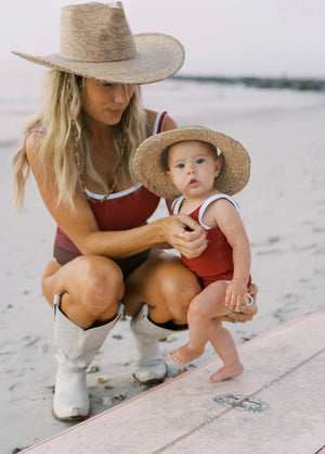 Ocean Isle One Piece- Cherry Coke