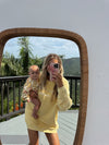 Ribbed Flagship Sweatshirt- Yellow