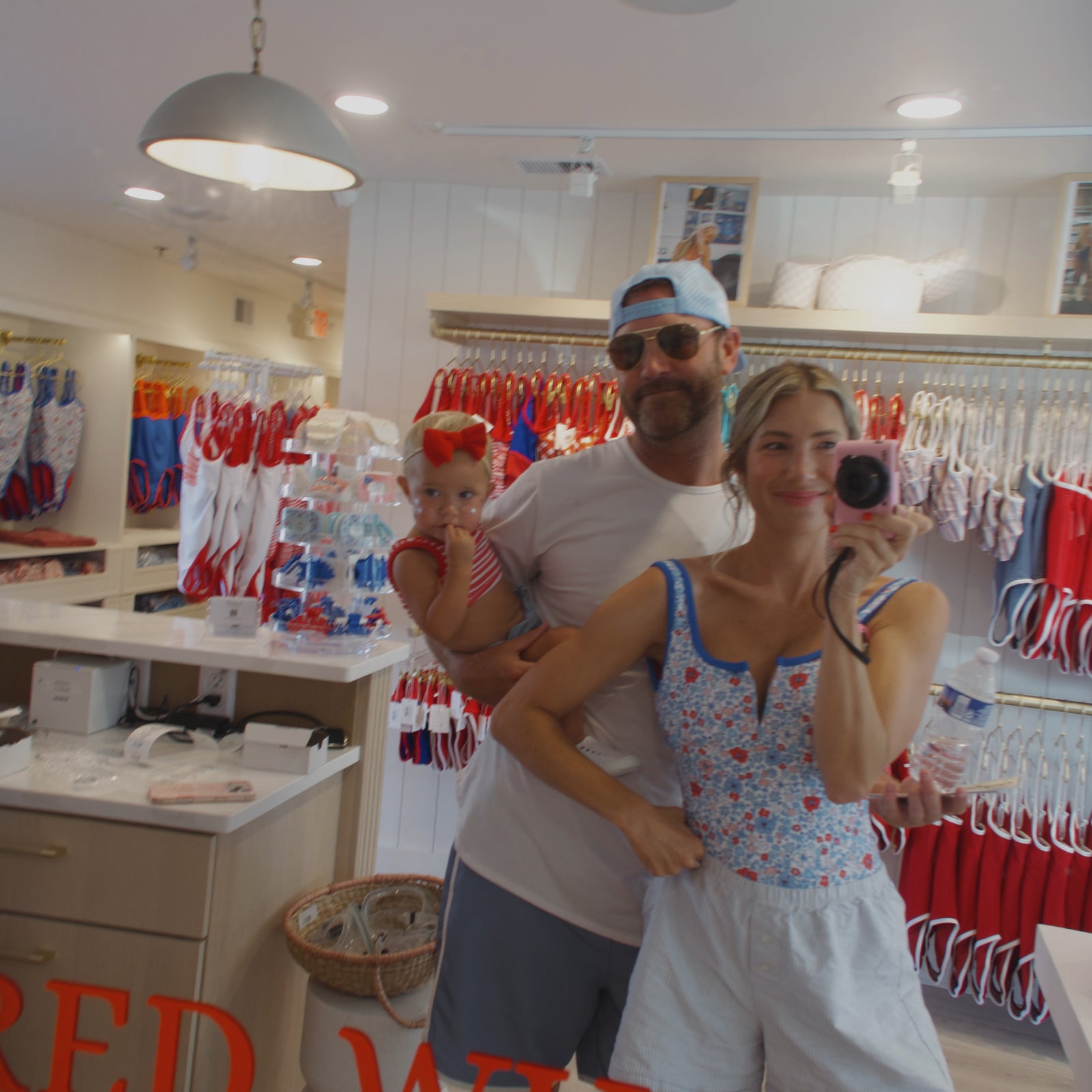 PREORDER- Ocean Isle one piece- Patriotic Peony