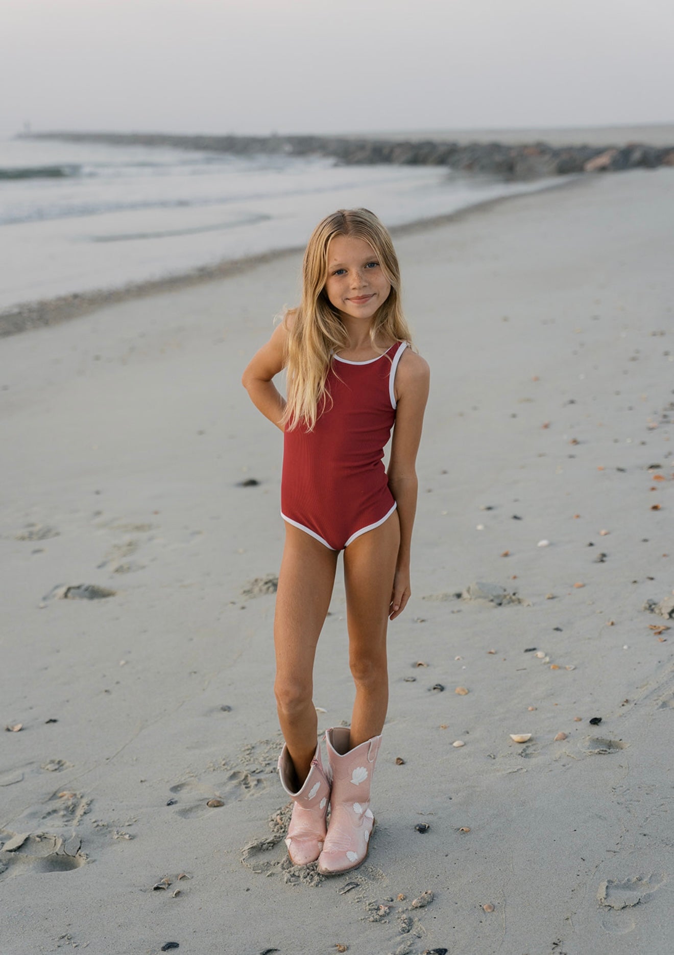 Charleston Mini One Piece- Strawberry Wine