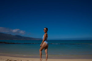 Figure Eight One Piece- Carolina Blue