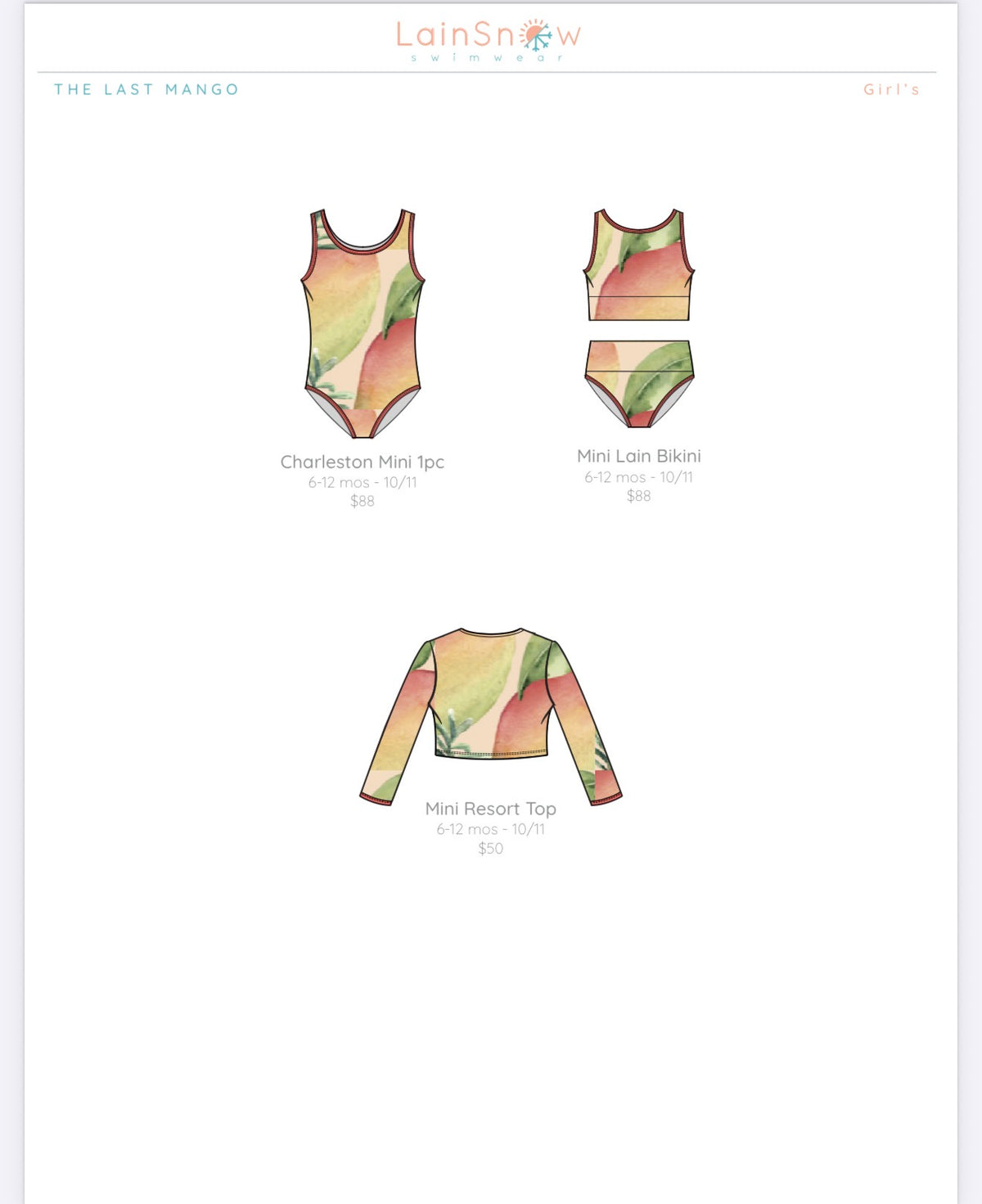 Last Mango Linesheet