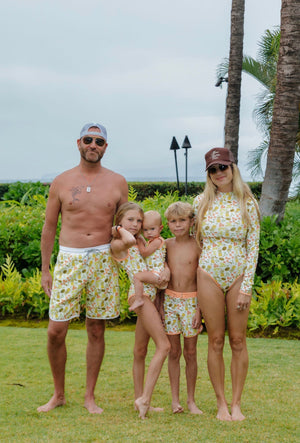 Lainsnow X The Last Mango- Men’s Sunset Beach Broadshorts- Tiki Bar