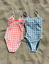 Figure Eight One Piece- Beach Picnic (Denim)