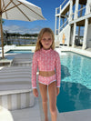 Mini Resort crop top- Bombshell (coral)