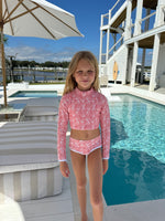 Mini Resort crop top- Bombshell (coral)