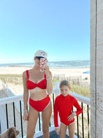 Isle of Palms top- Red Bandeau