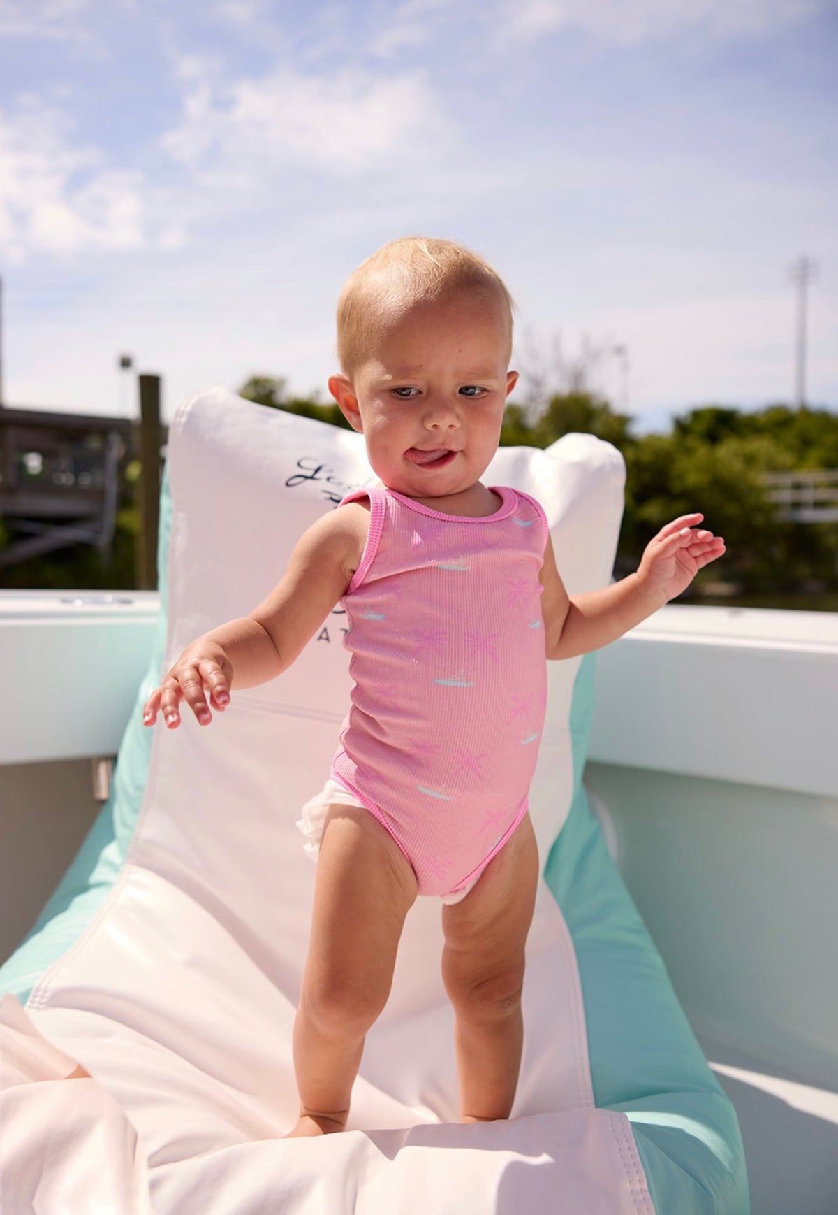 Lainsnow X The Last Mango: Mini Charleston One Piece- Permanent Vacation Pitaya