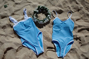 Figure Eight One Piece- Carolina Blue