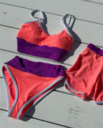 Kiawah Bottom- Neon Coral/Neon Purple