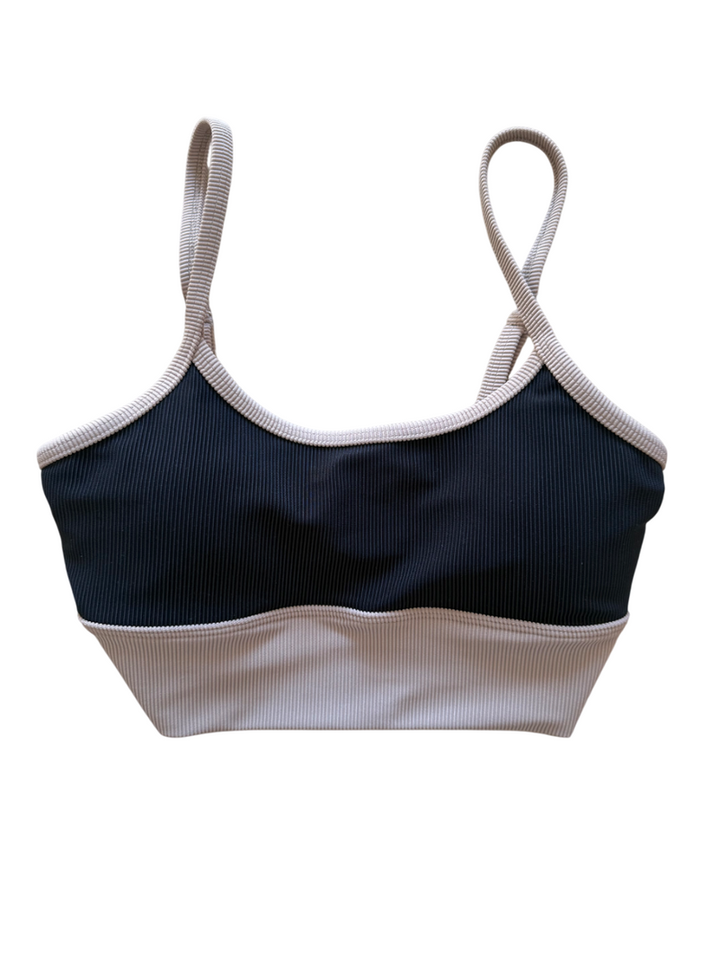 Seabrook Skinny Top- Hot Chocolate (tan trim)