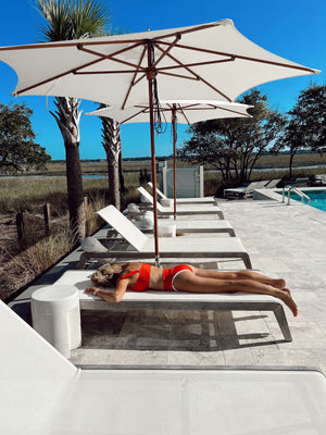 Isle of Palms top- Red Bandeau