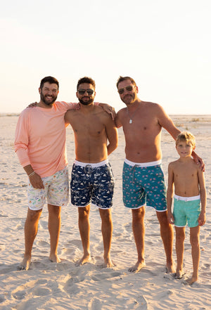 Lainsnow X The Last Mango- Men’s Sunset Beach Broadshorts- lyrics Navy
