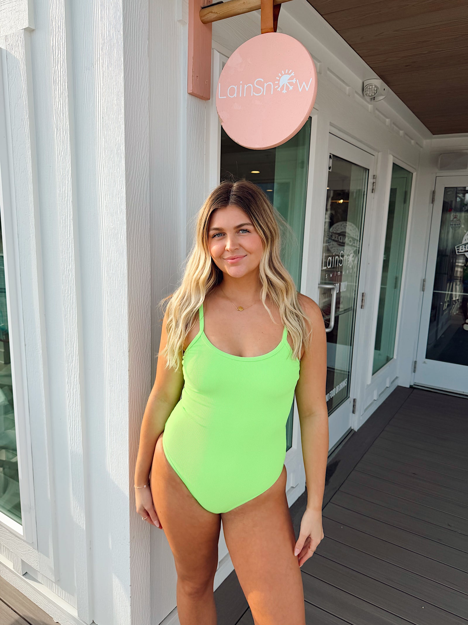 Figure Eight One Piece- Lime