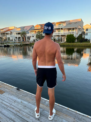 Mens sunset beach boardshorts- Black