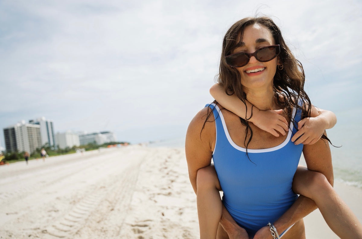 PREORDER: Ocean Isle One Piece - Bahama Berry (white trim)