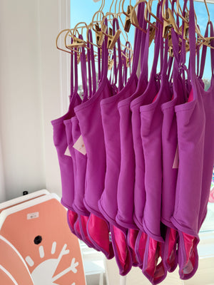 Figure Eight One Piece- Neon Purple