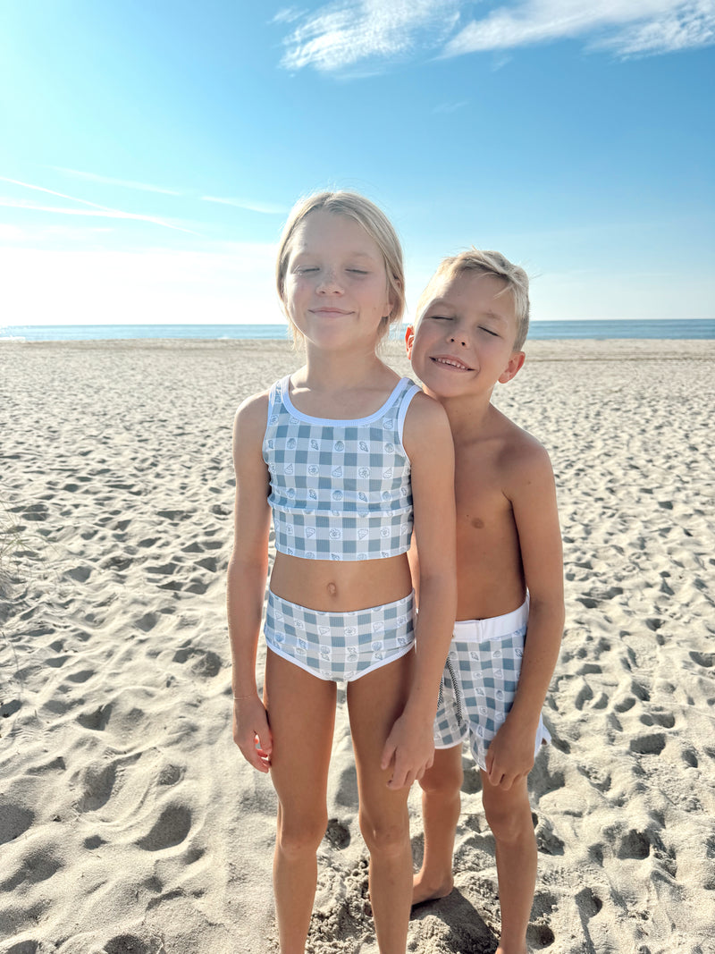 Mini Ro Trunks- Beach Picnic (denim)