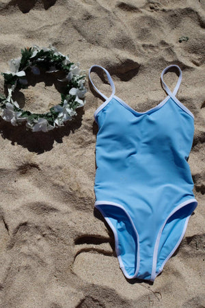 Figure Eight One Piece- Carolina Blue