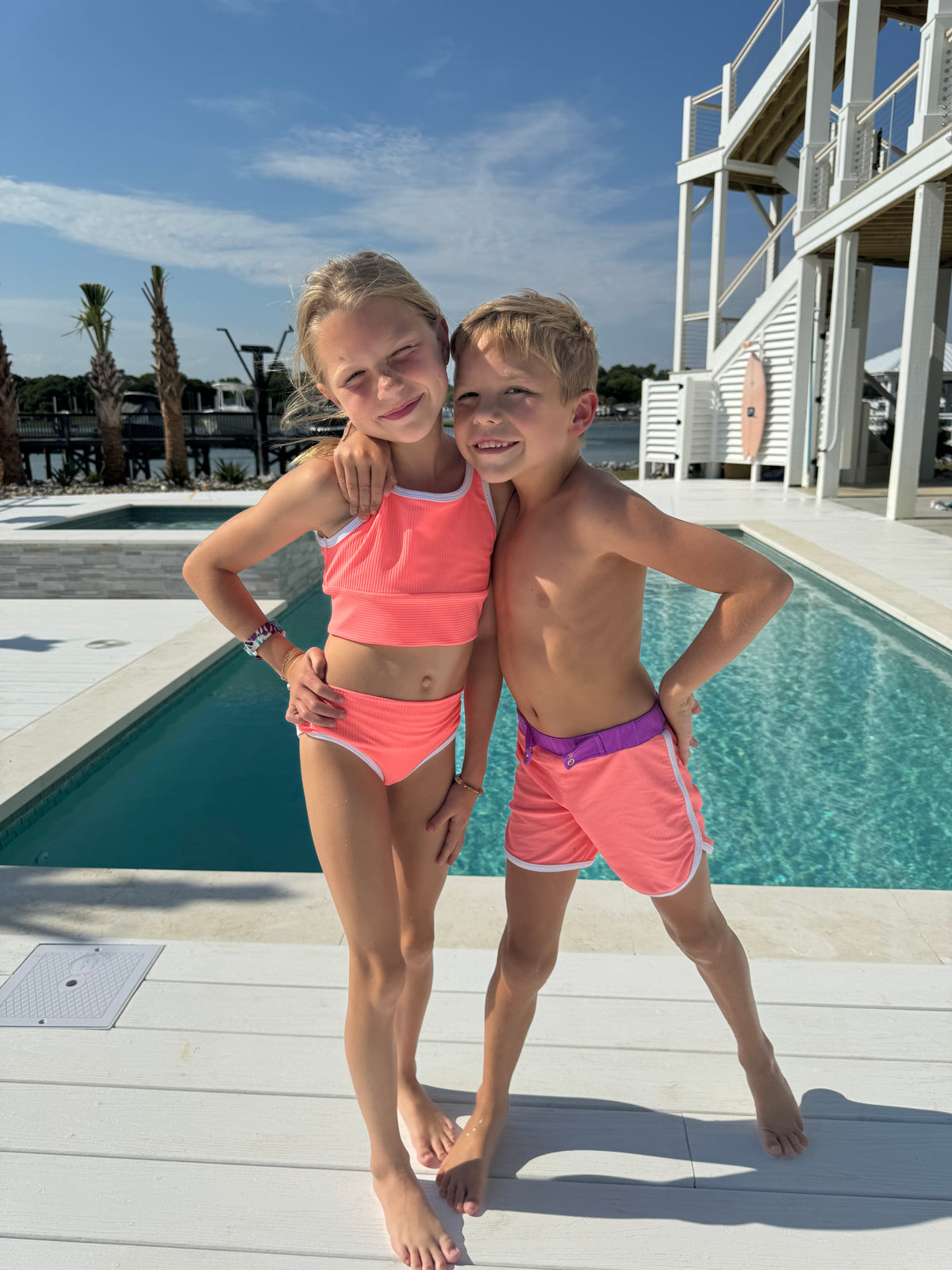 Mini Lain Bikini- Neon Coral