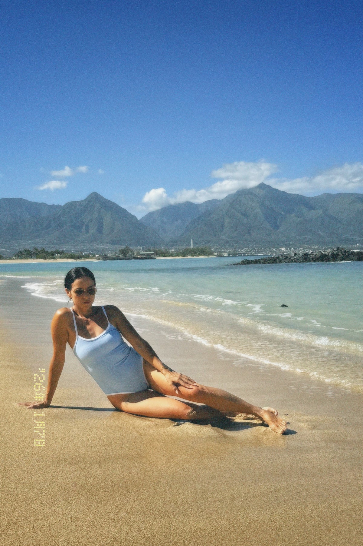 Figure Eight One Piece- Carolina Blue