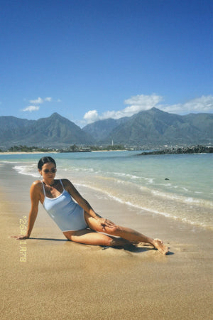 Figure Eight One Piece- Carolina Blue