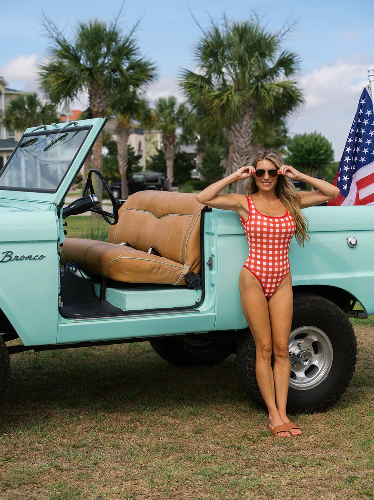 Ocean Isle One Piece- American Pie Red