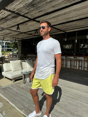 Mens Sunset Beach Boardshorts- Lemon