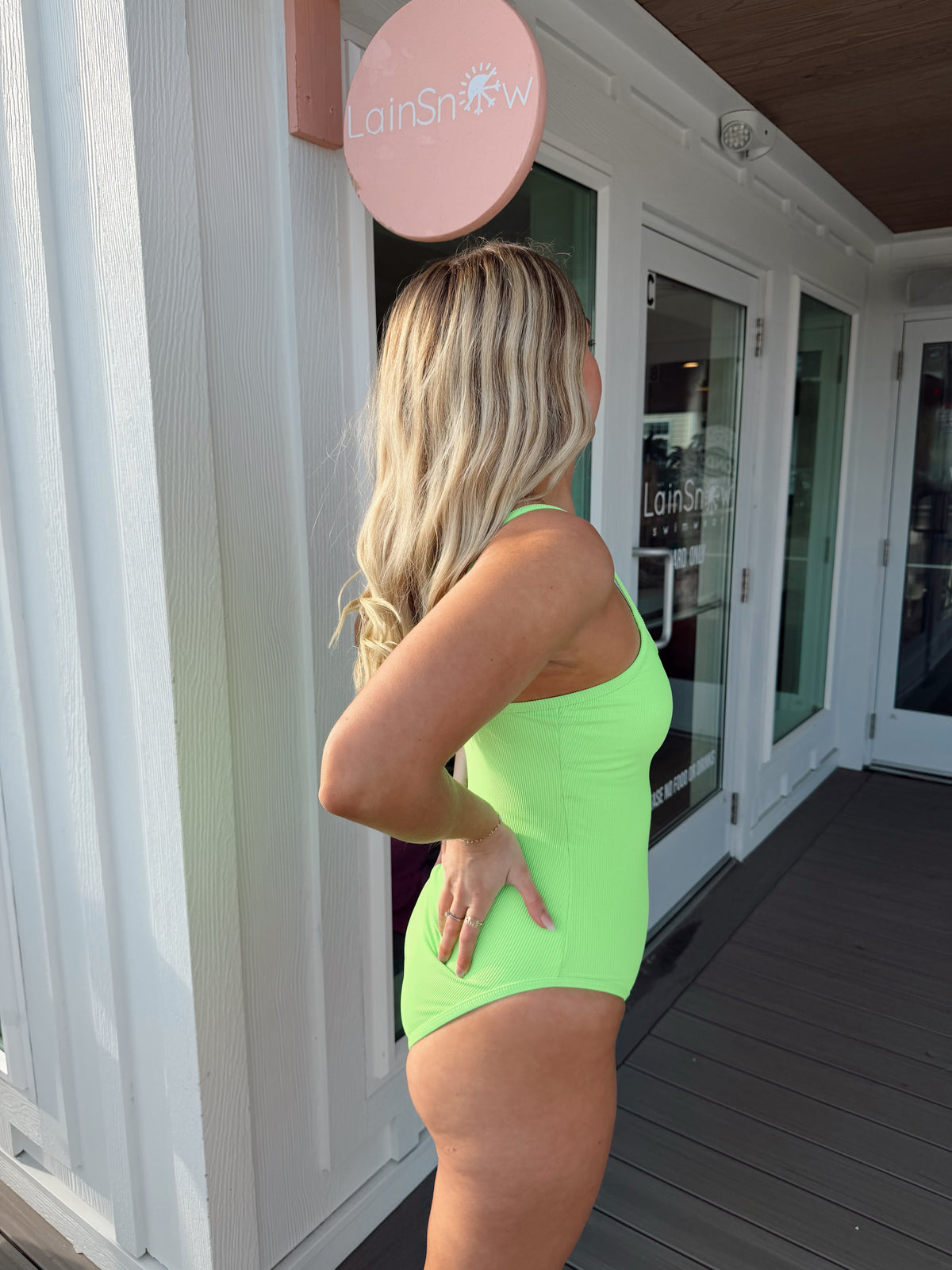 Figure Eight One Piece- Lime