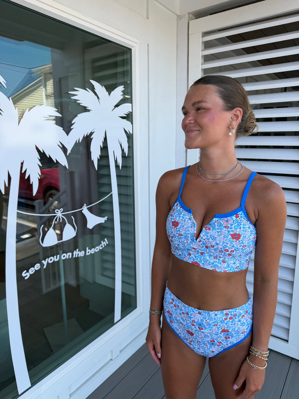 Seabrook Skinny Top - Patriotic Peony