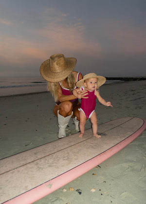 Charleston Mini One Piece- Strawberry Wine