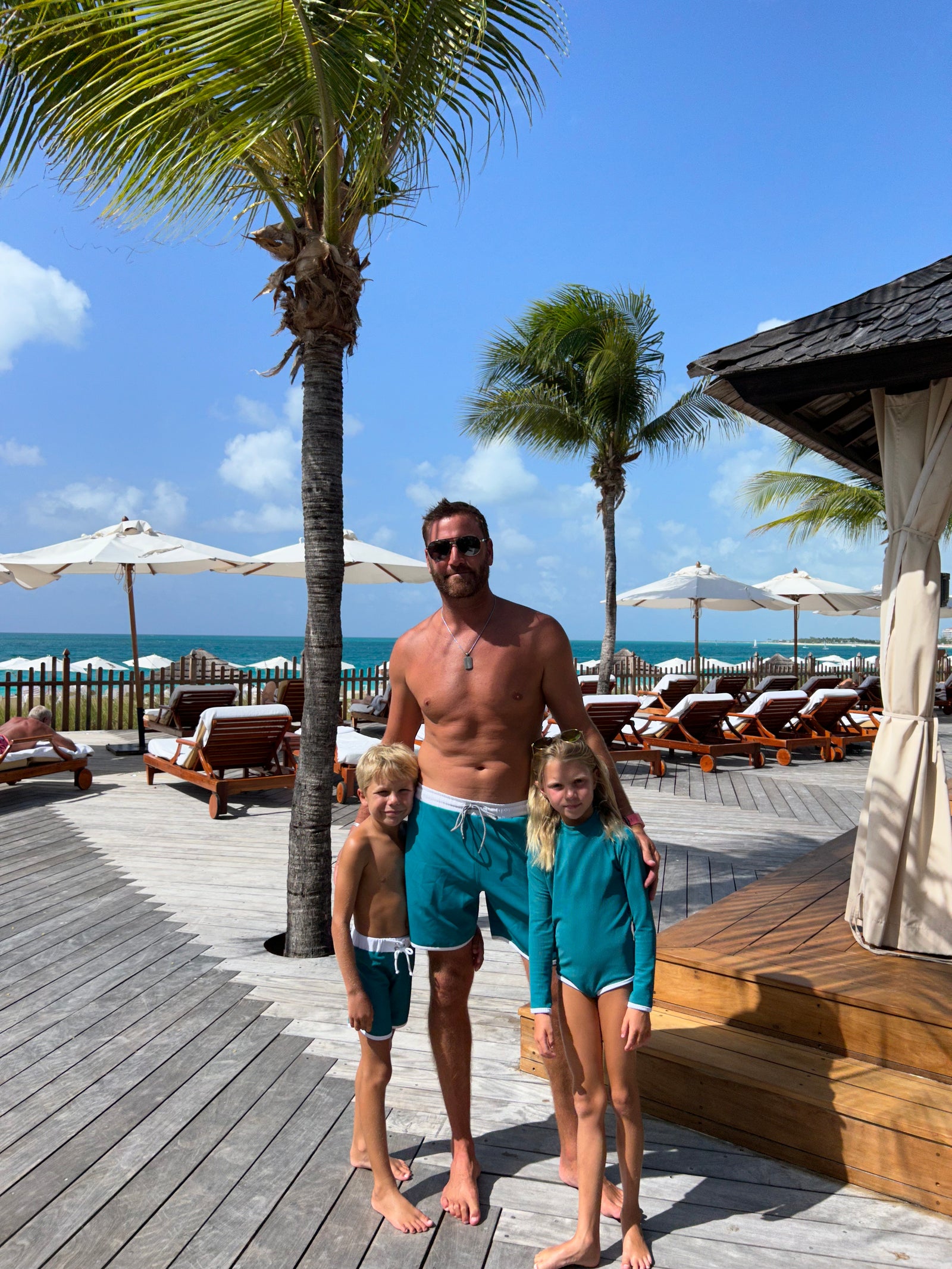 Mens Sunset Beach Boardshorts- Teal