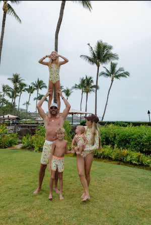 Lainsnow X The Last Mango- Men’s Sunset Beach Broadshorts- Tiki Bar