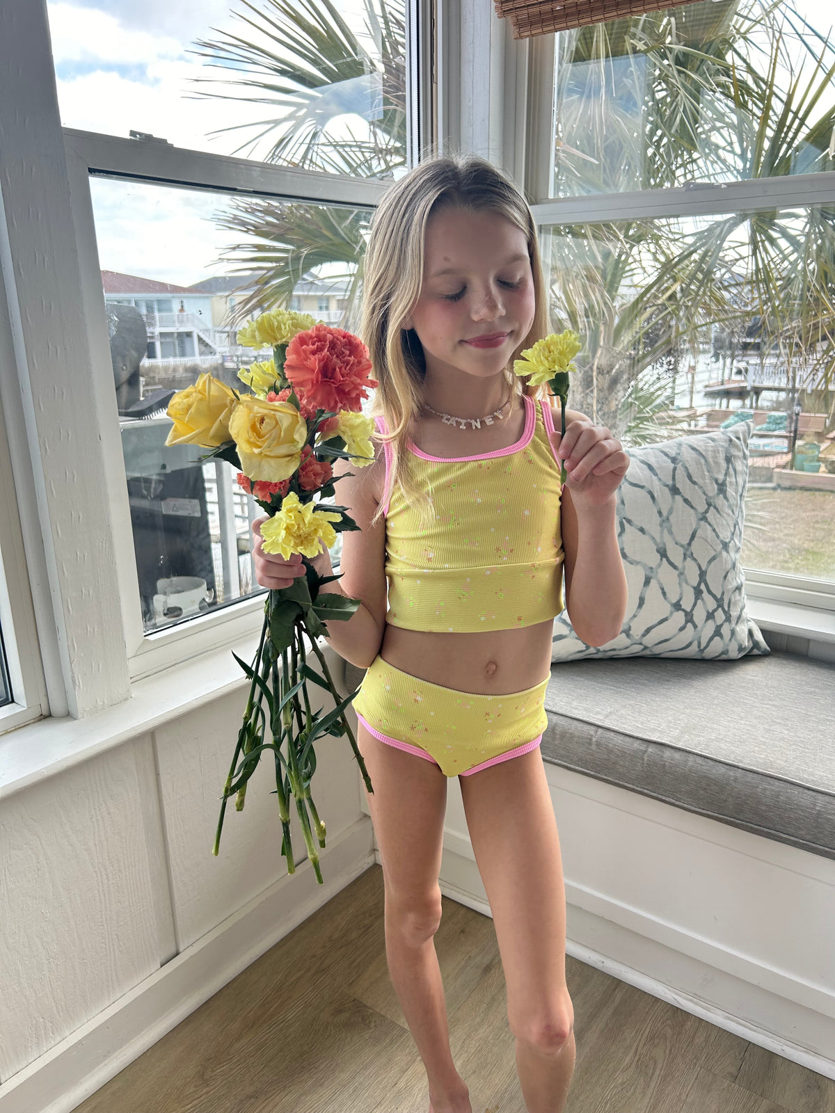 Mini Lain Bikini Set- Country Time Lemonade