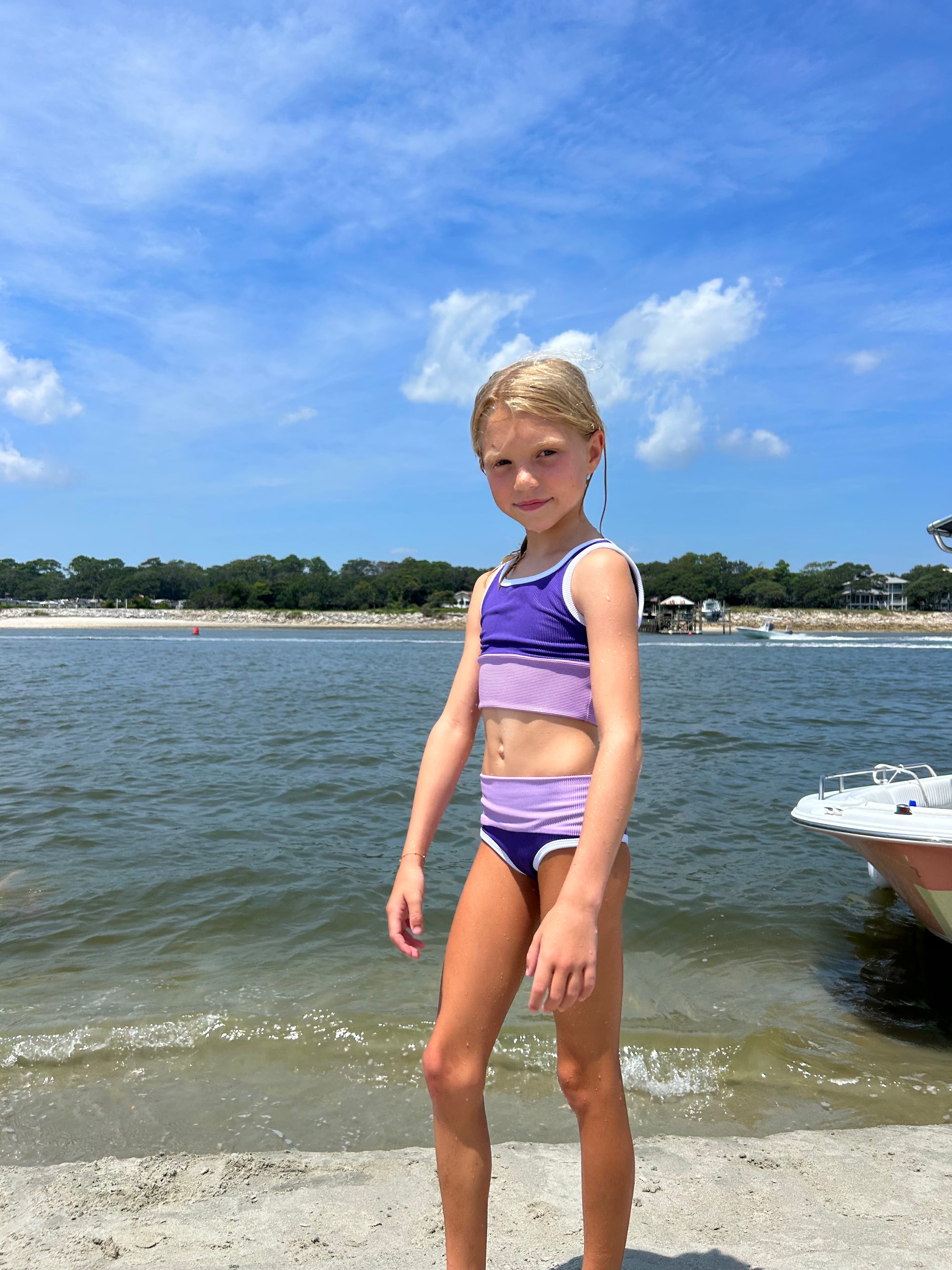 Mini Lain Bikini Set- Purple Rain