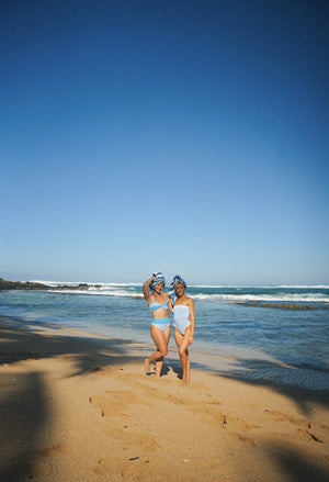 Baywatch One Piece- Carolina Blue