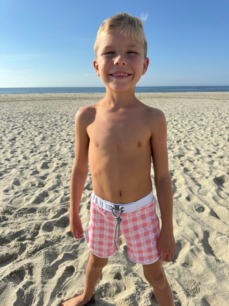 Mini Ro Trunks- Beach Picnic (Coral)