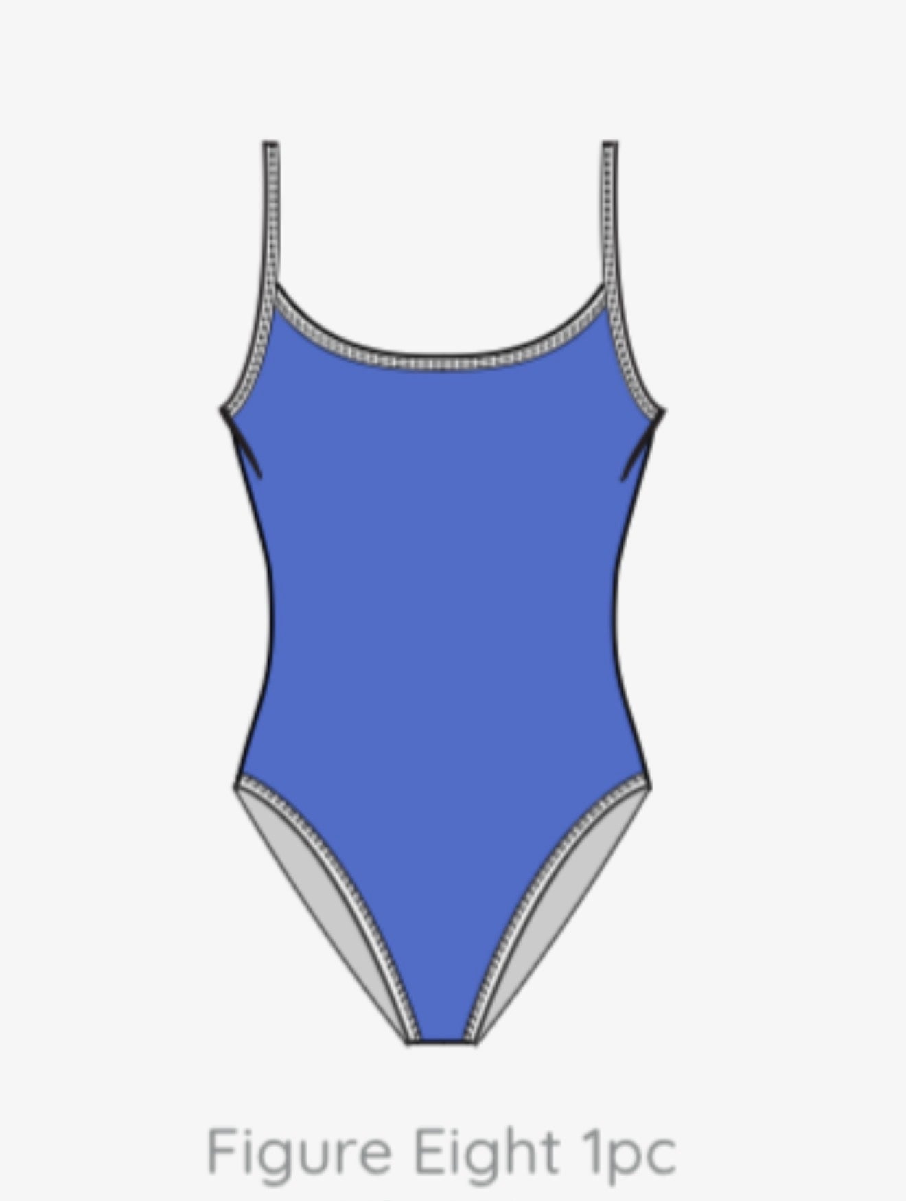 PREORDER: Figure Eight One Piece - Bahama Berry (white trim)