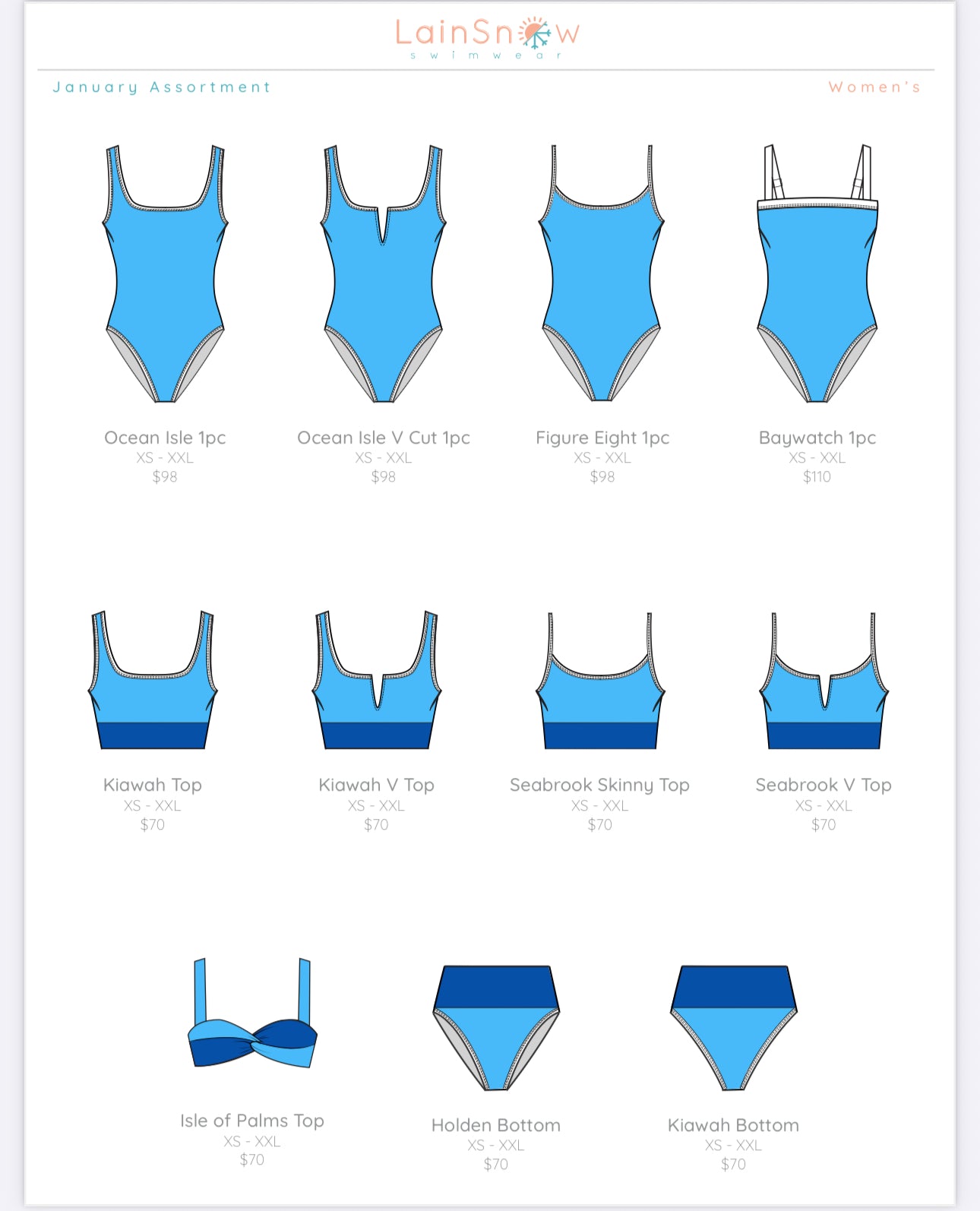 Carolina Blue LineSheet