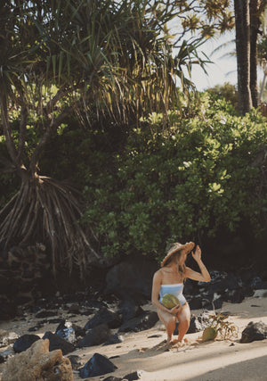 Baywatch One Piece- Carolina Blue