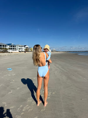 Ocean Isle One Piece- Carolina Blue