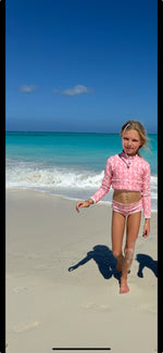 Mini Resort crop top- Bombshell (coral)