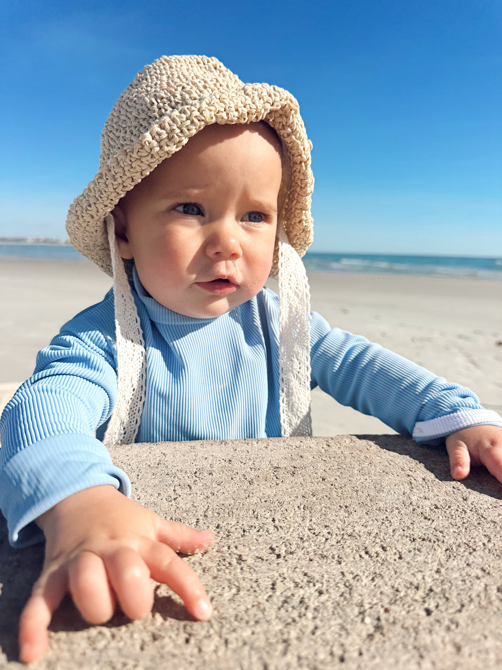 Mini Lain Rashguard- Carolina Blue