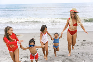 Isle of Palms top- Red Bandeau