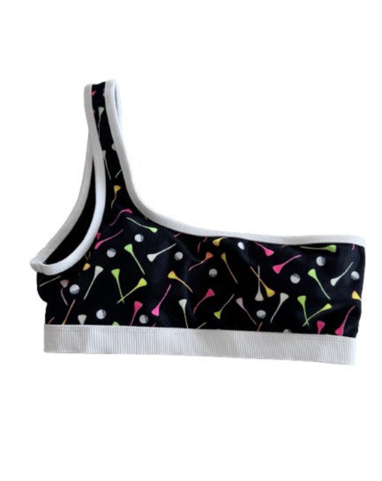 One Shoulder Top- Spill the Tee Black: Jena Sims X Lainsnow