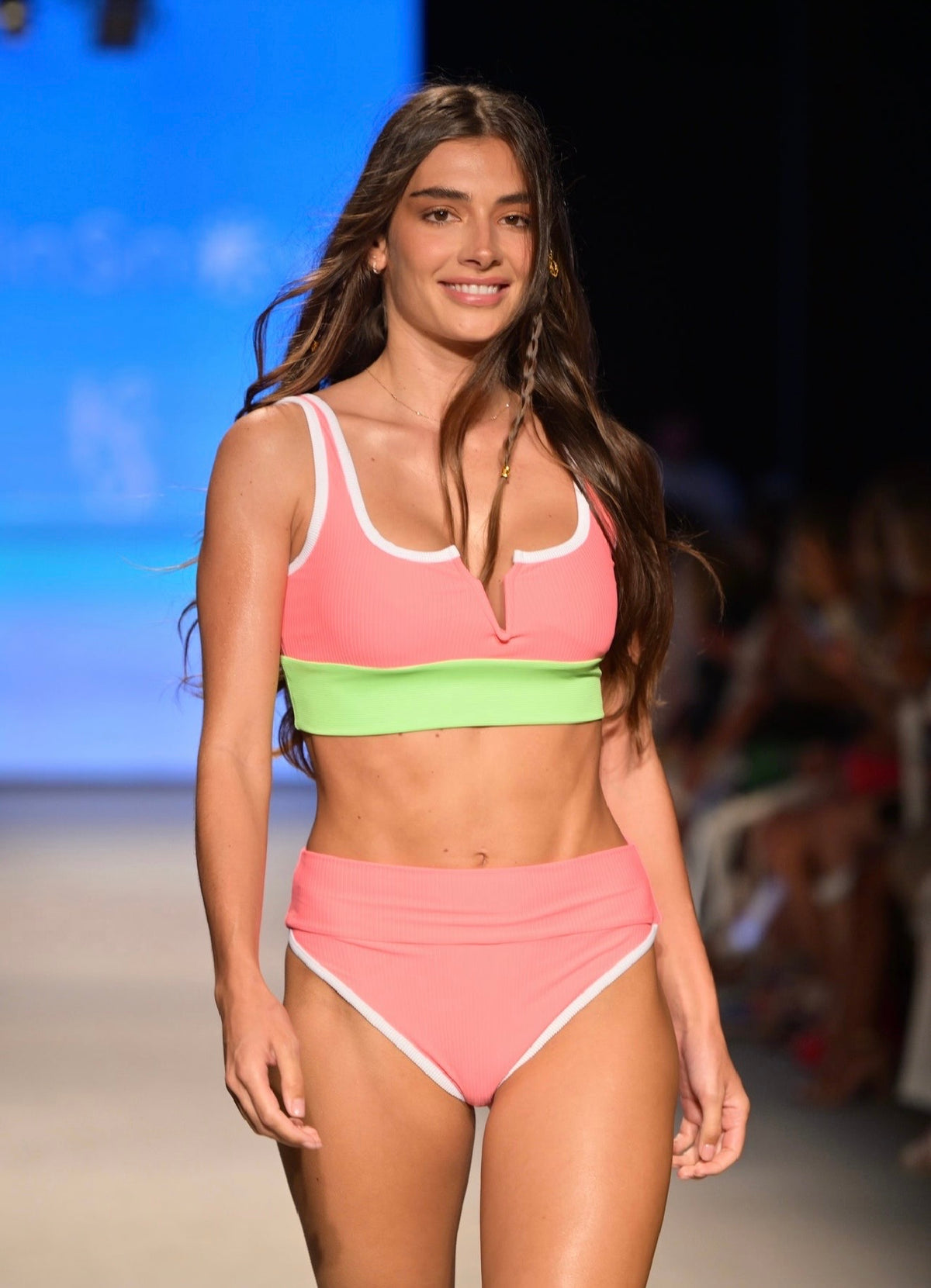 Kiawah top- Electric Watermelon