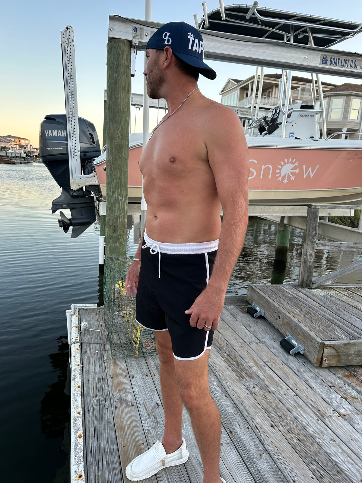 Mens sunset beach boardshorts- Black